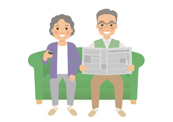 おじいちゃん＆おばあちゃん＆ソファー2