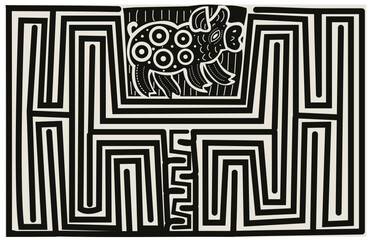 design of a cow in panama mola