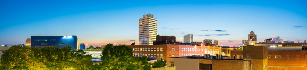 Coventry City Skyline Panorama Dusk