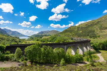 Deken met patroon Glenfinnanviaduct Glenfinnan Railway Viaduct in Scotland 