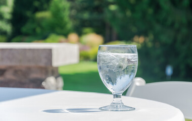 glasses on the table