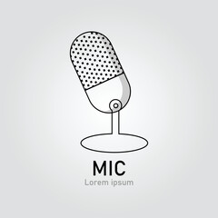 microphone logo simple image illustration design