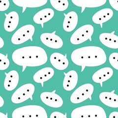 Naklejka premium Messages seamless cartoon text bubble pattern for wrapping paper and kids and fabrics and accessories and clothes print