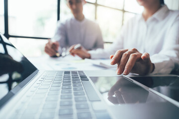 Business Team Meeting Project Planning Concept, Business People meeting Planning Strategy Analysis Concept on future plans to colleagues in office.