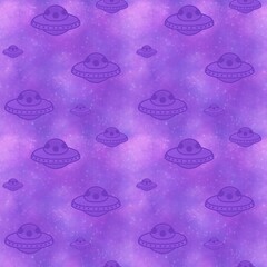 Spaceship seamless ufo pattern for kids and clothes print and accessories and wrapping paper and wrapping paper