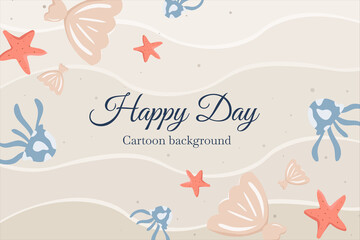 coral sea animals cartoon background