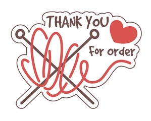 Handmade knitted clothes, thank you for order