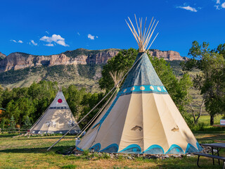 Sunny view of Tipi with beautiful landscape © Kit Leong