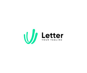 Fototapeta na wymiar UU, U Letter Logo Vector Template Abstract Monogram Symbol