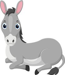 cartoon donkey isolated on white background