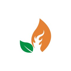 Flame, fire icon logo illustration