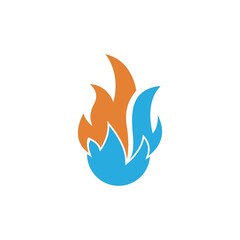 Flame, fire icon logo illustration