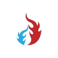 Flame, fire icon logo illustration