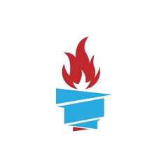 Flame, fire icon logo illustration