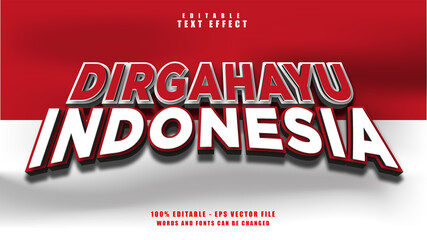 3D Dirgahayu Indonesia Text Effect For Illustrator