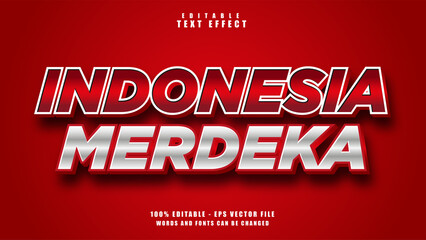 3D Dirgahayu Indonesia Text Effect For Illustrator