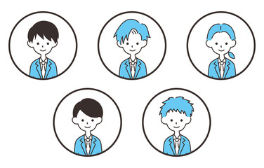 男性のビジネスマン　アイコンセット
