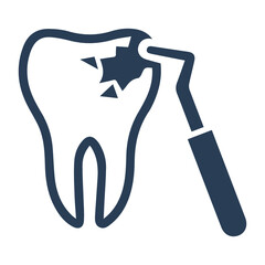Dental cleaning, dentistry, teeth hygiene icon