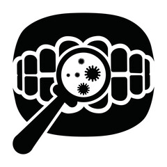 Dental health, fluoride treatment, teeth protection icon