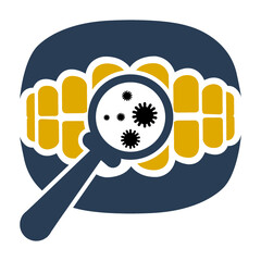 Dental health, fluoride treatment, teeth protection icon