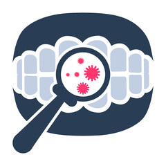 Dental health, fluoride treatment, teeth protection icon