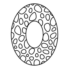 0. Arabic numerals coloring book for kids. Hand Drawn Arabic Figures From One till Nine. Hand Drawn Script numbers from 0 to 9 in style of doodles on a white background. Numeral. Vector illustration