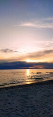 sunset over the sea