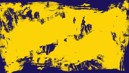 Abstract Bright Yellow Grunge Texture In Dark Purple Background