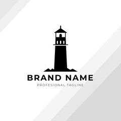 Lighthouse symbol logo design ins