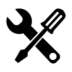 Technical support symbol. Tools icon vector, flat sign