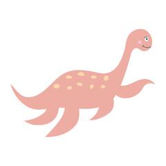 Cute baby dinosaur. Prehistoric cartoon character.