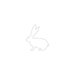simple and elegant rabbit logo vector template