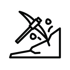 mining icon illustratin vector graphic