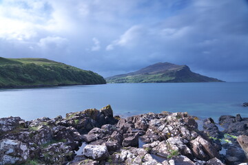Fototapeta na wymiar View of Raasay from the Isle of Skye