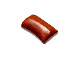 Chocolate praline with calamel isolated on white