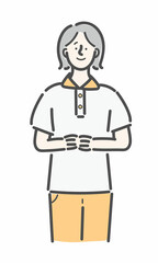 介護　介護福祉士 　職員　ヘルパー　ケアマネ　スタッフ　女性　イラスト