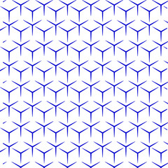 White abstract background and blue figure 