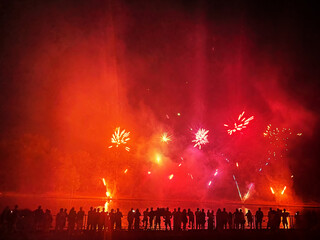 fireworks at night