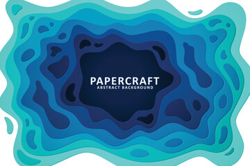 Abstract background with paper cut shape
