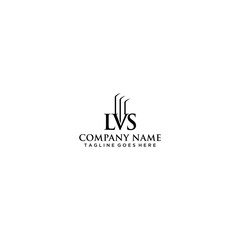 LVS Apart Initial Logo Sign Design