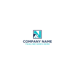 N Initial and Home Real Estate Logo Sign Design
