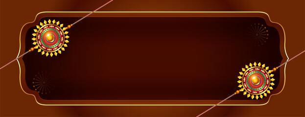 flat raksha bandhan celebration banner in editable style