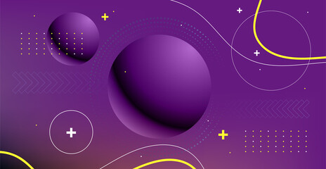 Abstract futuristic technologies. The concept of space with the emission of planets. Background with dynamic lines and circles.