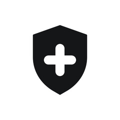 Obraz premium medical guard shield insurance minimal icon Symbol in 3D rendering isolated on green background