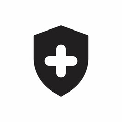 medical guard shield insurance minimal icon Symbol in 3D rendering isolated on green background