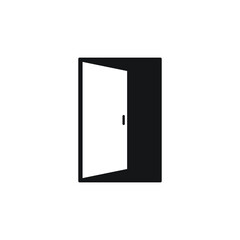 Opened Door Icon. Exit Symbol