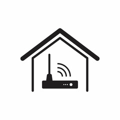 Home wi-fi modem - web icon