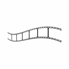 Fototapeta premium cinema film strip frames with different shape effect and empty space for your movie photograph and picture