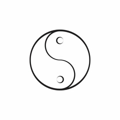 Yin Yang icon sign symbol for design - obrazy, fototapety, plakaty