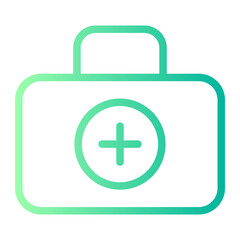 first aid box gradient icon
